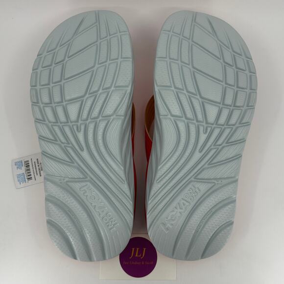 Hoka One One Men\'s Ora Recovery Flip Flop Thong Sandals Fiesta/Amber Size 9 main image 5